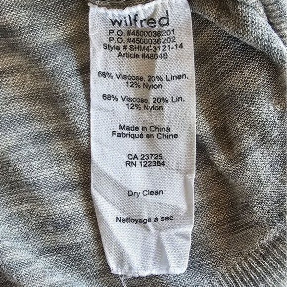 Aritzia Wilfred Balzac Linen Blend Sweater Heather Gray Size M - Picture 8 of 12